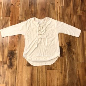 Madewell Libra lace-up tee
